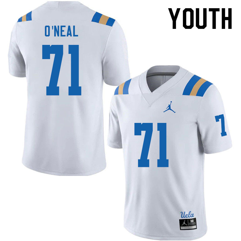 Jordan Brand Youth #71 Raiqwon O'Neal UCLA Bruins College Football Jerseys Sale-White - Click Image to Close